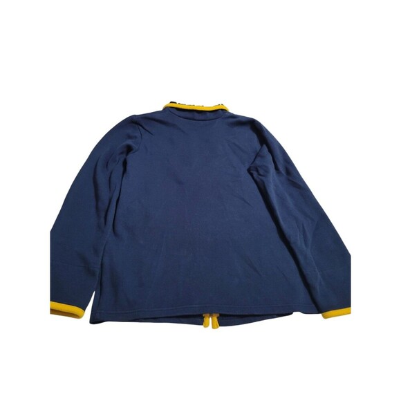 Bob Mackie Wearable Art XXS Women's Full Zip Navy/Yellow Pockets - Picture 2 of 10